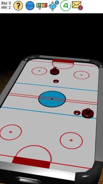 Аэрохоккей — Спортивные игры, скриншот интерфейса 2
