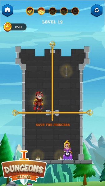 Dungeons Escape — Казуальные, скриншот интерфейса 2