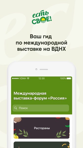 Есть своё! — Развлечения, скриншот интерфейса 1