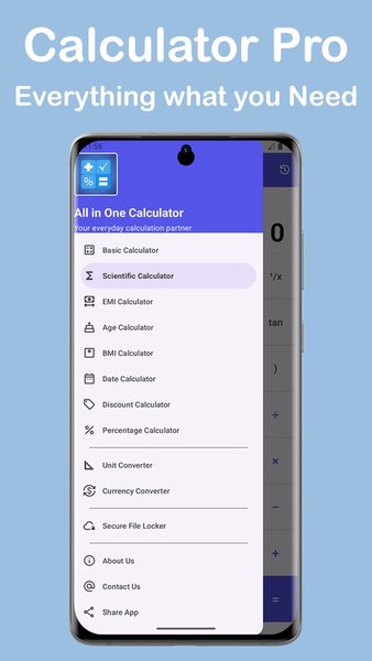 Calc Pro: Калькулятор и Сейф — Инструменты, скриншот интерфейса 5