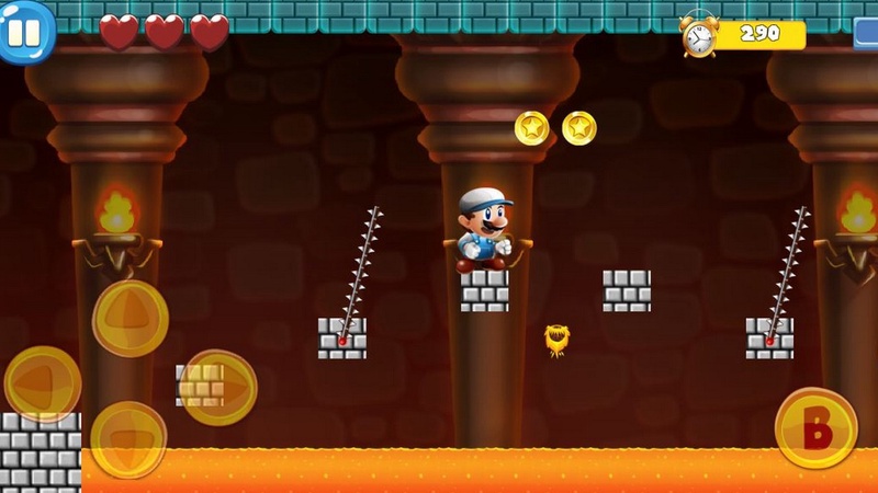 Super Bino Go : Super Bob's — Приключения, скриншот интерфейса 3