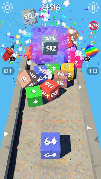 X2 Blocks 2048 3D Merge Game - 2048 кубики 3д слияние — Казуальные, скриншот интерфейса 2