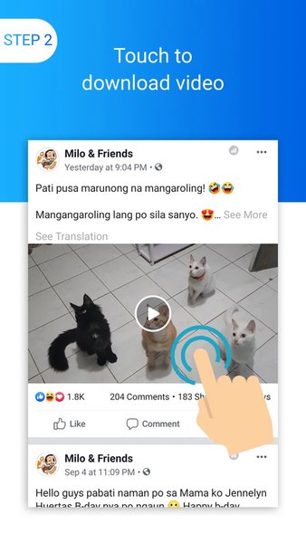 Загрузчик видео с Facebook 2023 — Социальные, скриншот интерфейса 2
