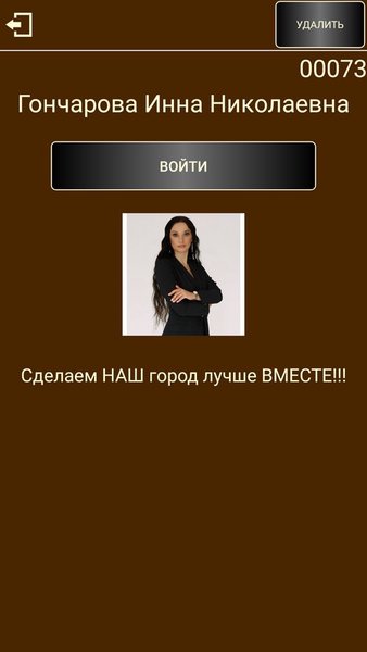 Избиратель — Связь, скриншот интерфейса 2