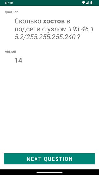 Subnetting Questions — Образование, скриншот интерфейса 2