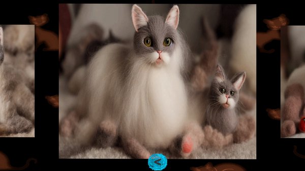 Пазл: Шерстяные коты игрушки — Головоломки, скриншот интерфейса 2