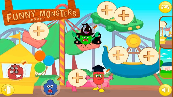 Funny Monsters Maker — Детские, скриншот интерфейса 3