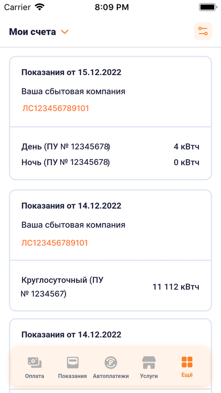 ЕИРЦ СПб/ПСК — Финансы, скриншот интерфейса 4