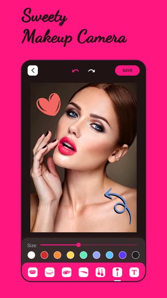 Sweety Makeup Camera — Персонализация, скриншот интерфейса 1