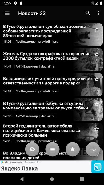 Новости 33: Владимир — Новости и журналы, скриншот интерфейса 5