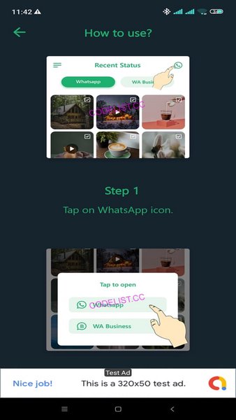 Сохранение статуса WhatsApp — Социальные, скриншот интерфейса 3