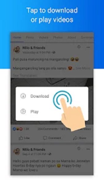 Загрузчик видео с Facebook 2023 — Социальные, скриншот интерфейса 4