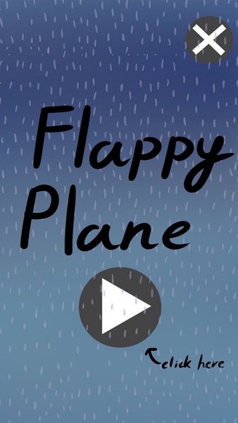Flappy plane — Детские, скриншот интерфейса 2