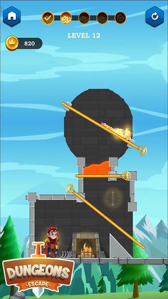 Dungeons Escape — Казуальные, скриншот интерфейса 4