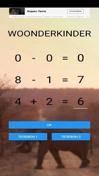 Woonderkinder — Образование, скриншот интерфейса 2