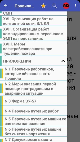 Правила электробезопасности ОАО "РЖД" №699р — Книги и справочники, скриншот интерфейса 2