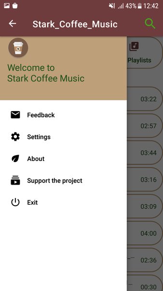 Stark_Coffee_Player — Музыка и аудио, скриншот интерфейса 3
