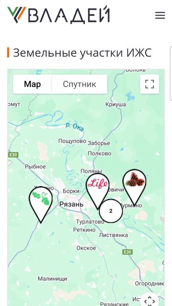 Участки ИЖС — Жилье и дом, скриншот интерфейса 1