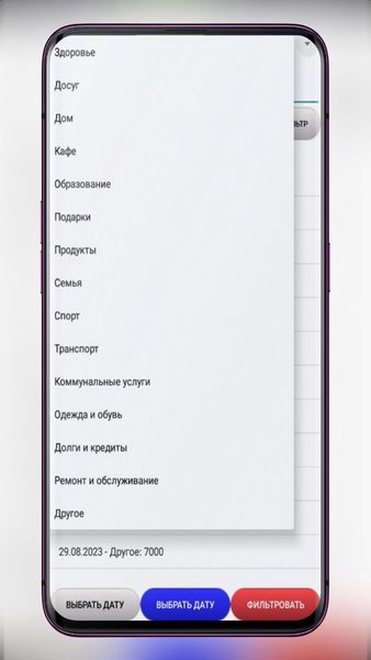Контроль расходов и учет финансов — Финансы, скриншот интерфейса 2