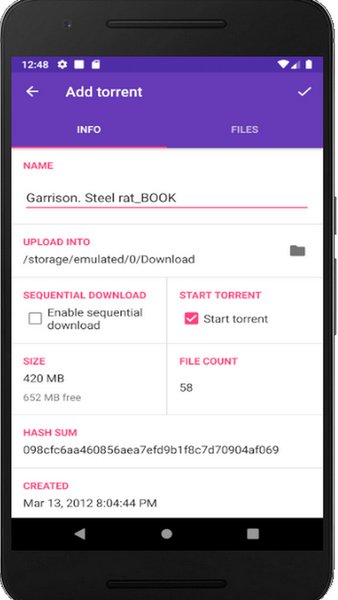 InspireTorrent — Инструменты, скриншот интерфейса 3