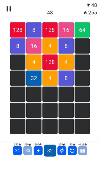 Merge Blocks – 2048 Number Games — Головоломки, скриншот интерфейса 2