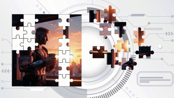 Cyberpuzzles — Пазлы, скриншот интерфейса 5