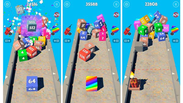 X2 Blocks 2048 3D Merge Game - 2048 кубики 3д слияние — Казуальные, скриншот интерфейса 8