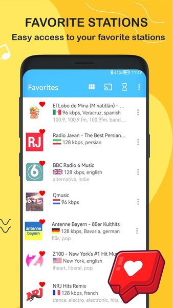 Radio FM Planet — Инструменты, скриншот интерфейса 4