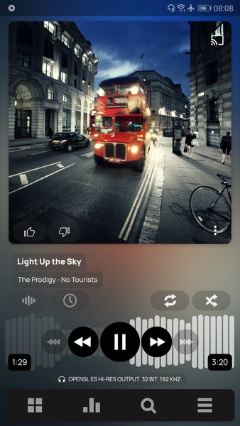 Poweramp  - мощный музыкальный плеер  — Музыка и аудио, скриншот интерфейса 1