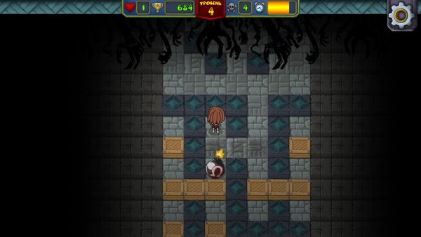 OMEGA BOMBER — Приключения, скриншот интерфейса 2