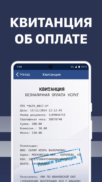 Штрафы ГИБДД официальные — Автомобили и транспорт, скриншот интерфейса 8
