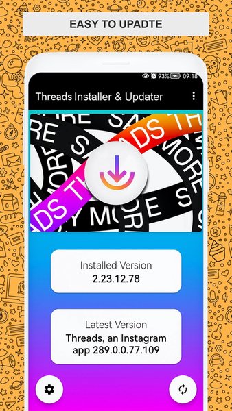 Threads Инсталлятор и апдейтер — Инструменты, скриншот интерфейса 2