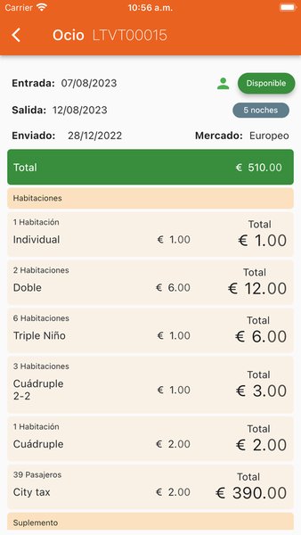 Hotelier - Top Group Express — Инструменты, скриншот интерфейса 2