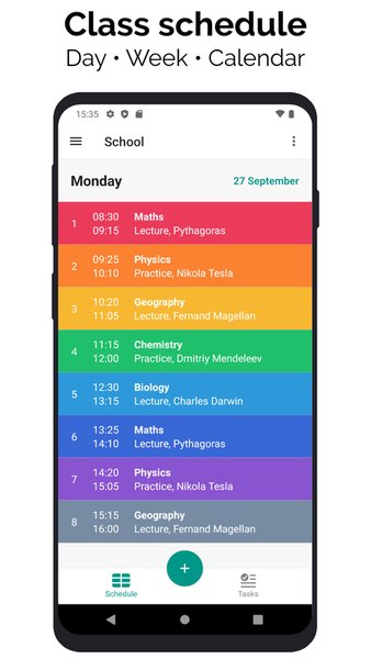 Smart Timetable - расписание занятий и календарь — Образование, скриншот интерфейса 2