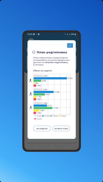 Планировщик — Спорт, скриншот интерфейса 5