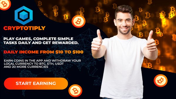 Cryptotiply - Заработай реальные крипто коины — Викторины, скриншот интерфейса 1