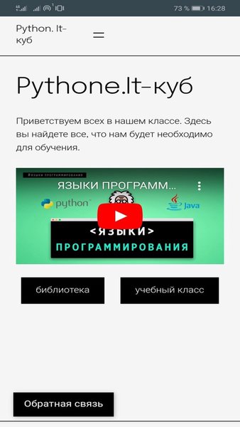 Python — Образование, скриншот интерфейса 3