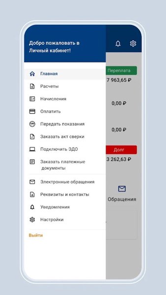 Иркутскэнергосбыт для бизнеса — Бизнес, скриншот интерфейса 1