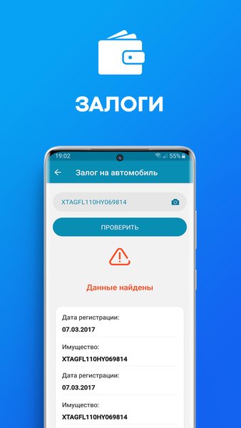 Проверка авто по базе ГИБДД по VIN и госномеру — Автомобили и транспорт, скриншот интерфейса 2