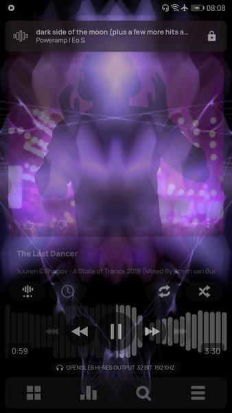 Poweramp  - мощный музыкальный плеер  — Музыка и аудио, скриншот интерфейса 2