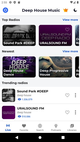 Deep House Радио - EDM Музыка Онлайн — Музыка и аудио, скриншот интерфейса 1