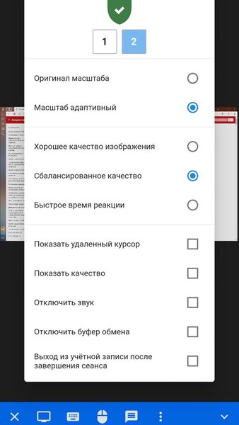 RuDesktop — Связь, скриншот интерфейса 4
