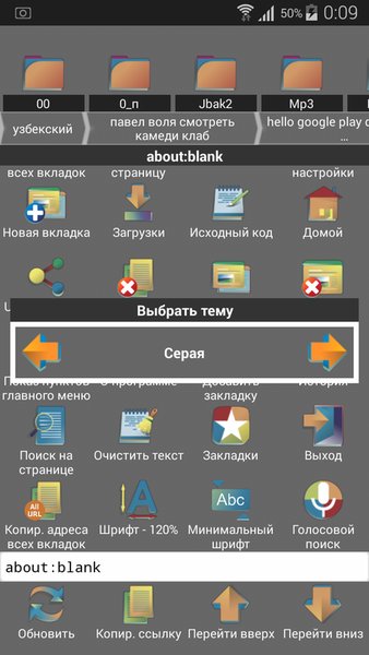 MWbrowser. Интернет браузер — Связь, скриншот интерфейса 4