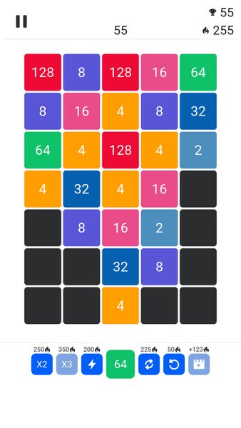 Merge Blocks – 2048 Number Games — Головоломки, скриншот интерфейса 4