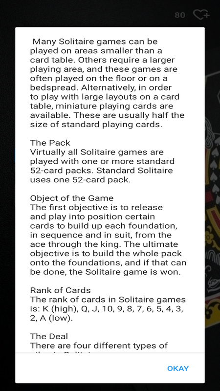 Solitaire PRO — Карточные, скриншот интерфейса 3