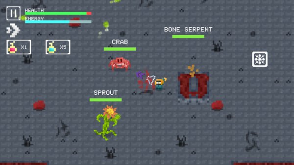 8-Bit RPG — MMORPG, скриншот интерфейса 8