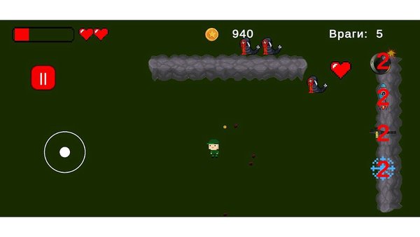 Slime battle — Аркады, скриншот интерфейса 2