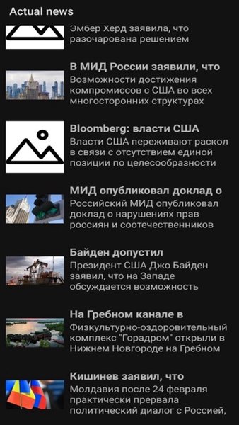 Actual News — Новости и журналы, скриншот интерфейса 2