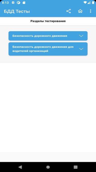 Аттестация БДД 2024 Билеты — Образование, скриншот интерфейса 2