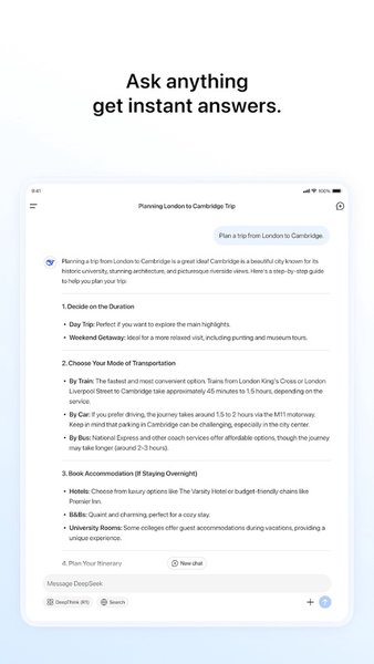 DeepSeek - AI Ассистент — Инструменты, скриншот интерфейса 4